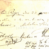 Podpisy Františka Ladislava Riegra a Schindlerových v návštěvní knize Klubu českých turistů na Zvičině v srpnu 1895 (foto Městské muzeum Dvůr Králové n/L)