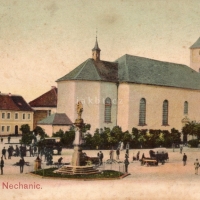 Kostel Nanebevzetí Panny Marie v Nechanicích byl barokně přestavěn Arnoštem Schaffgotschem v letech 1690 - 1692, nad jižním vchodem je rodový erb s letopočtem 1692. Pod kostelem se nachází krypta, v níž je pohřbeno devět členů rodiny Schaffgotschů